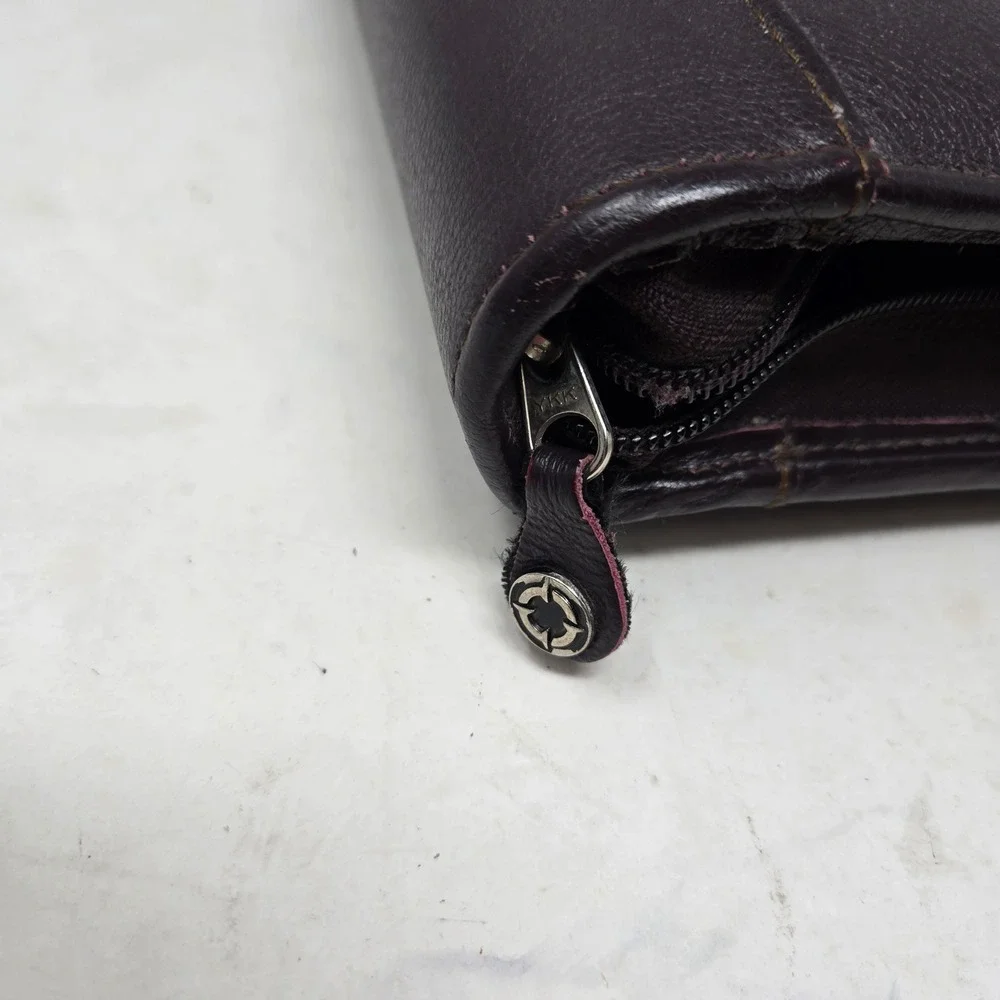 Franklin Covey 7 Ring Zippered Leather Planner Binder Ox Blood Top Grain Cowhide